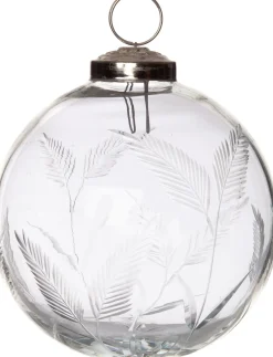 Intratuin kerstbal transparant blad D 10 cm