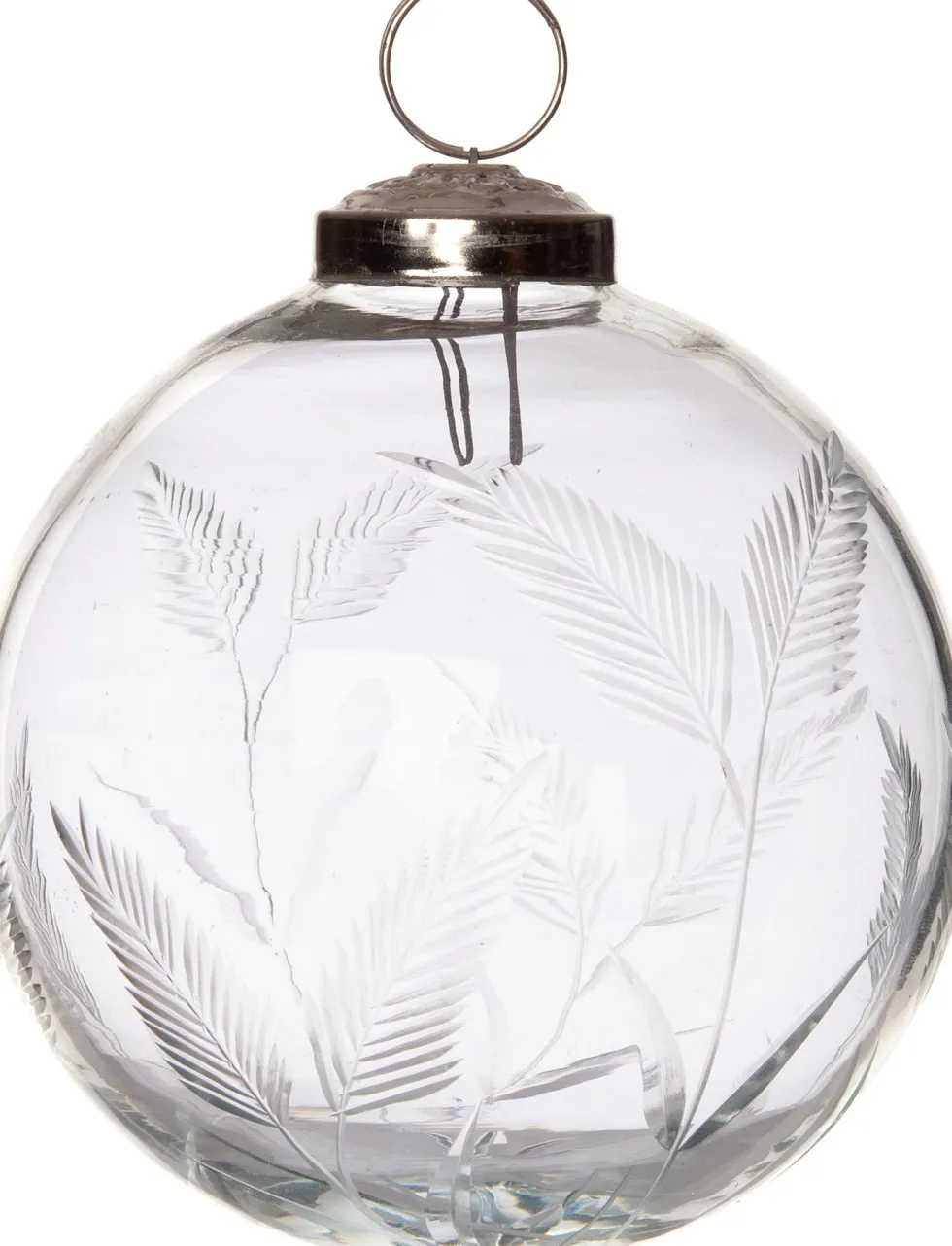 Intratuin kerstbal transparant blad D 10 cm