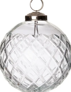 Intratuin kerstbal transparant ruit D 10 cm