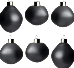 Intratuin kerstbal Trim antraciet mat D 6 cm 6 stuks