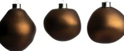 Intratuin kerstbal Trim bruin mat D 10 cm 3 stuks
