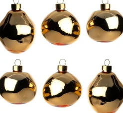 Intratuin kerstbal Trim goud glans D 6 cm 6 stuks