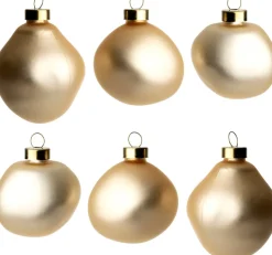 Intratuin kerstbal Trim licht goud mat D 6 cm 6 stuks