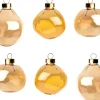 Intratuin kerstbal Trim oranje glans D 6 cm 6 stuks