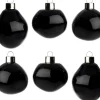 Intratuin kerstbal Trim zwart glans D 6 cm 6 stuks