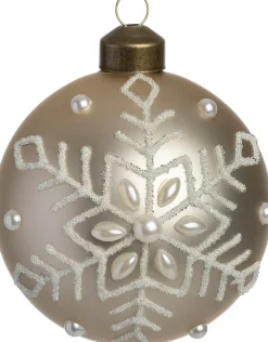 Intratuin kerstbal Tullow beige D 8 cm
