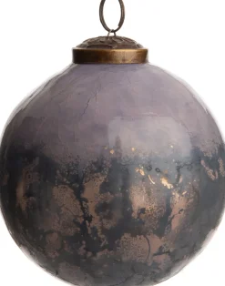 Intratuin kerstbal Vera paars glanzend D 10 cm