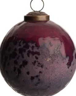Intratuin kerstbal Vera paars mat / glanzend D 8 cm