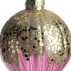 Intratuin kerstbal Wallace paars / transparant D 8 cm