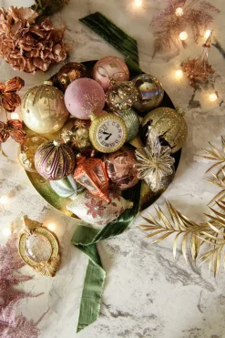 Intratuin kerstbal Wallace paars reliëf D 8 cm