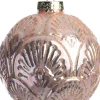 Intratuin kerstbal Wallace roze reliëf D 8 cm