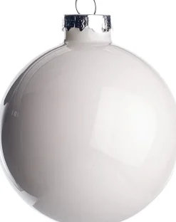 Intratuin kerstbal wolkenwit glanzend D 7 H 7,5 cm 8 stuks