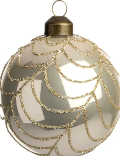 Intratuin kerstbal Ypres glanzend wit D 8 cm