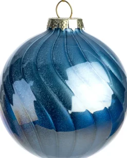Intratuin kerstbal Yvaine blauw D 8 cm