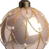 Intratuin kerstbal Yvoir glanzend roze D 8 cm