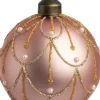 Intratuin kerstbal Yvoir mat roze D 8 cm