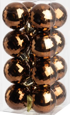 Intratuin kerstbal Zari bruin D 4 cm 16 stuks