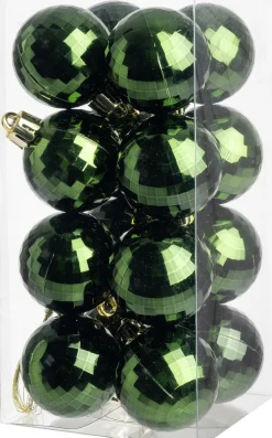 Intratuin kerstbal Zari donkergroen D 4 cm 16 stuks