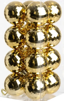Intratuin kerstbal Zari goud D 4 cm 16 stuks