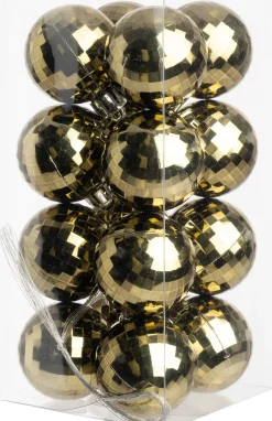 Intratuin kerstbal Zari lichtgroen D 4 cm 16 stuks