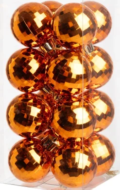 Intratuin kerstbal Zari oranje D 4 cm 16 stuks