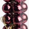 Intratuin kerstbal Zari paars D 4 cm 16 stuks