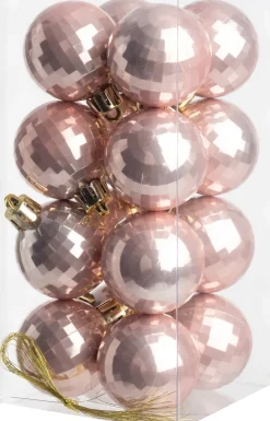 Intratuin kerstbal Zari roze D 4 cm 16 stuks