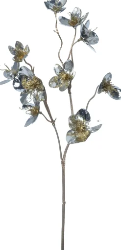 Intratuin kerstbloem Kerstroos zilver, goud H 59 cm