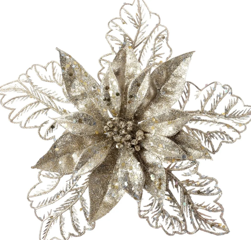Intratuin kerstbloem zilver D 23 cm