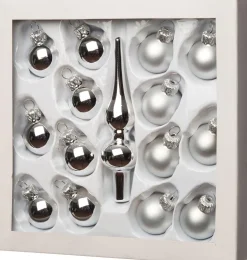 Intratuin kerstboomdecoratie zilver 15-delig