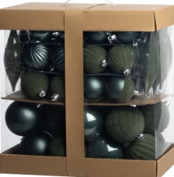 Intratuin kerstboomdecoratie mix Austin groen D 15 cm 58 stuks
