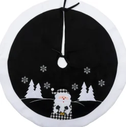 Intratuin kerstboomrok Asko zwart / wit D 90 cm
