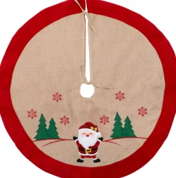 Intratuin kerstboomrok Asko naturel / rood D 90 cm