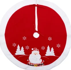 Intratuin kerstboomrok Asko rood / wit D 110 cm