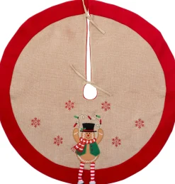 Intratuin kerstboomrok Dangy naturel / rood D 110 cm