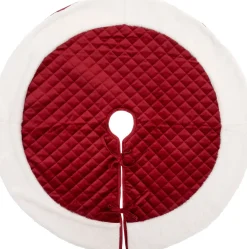 Intratuin kerstboomrok gestikt rood / wit D 110 cm