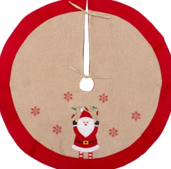 Intratuin kerstboomrok Randy naturel / rood D 90 cm