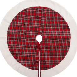Intratuin kerstboomrok ruit rood / wit D 90 cm