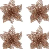 Intratuin kerstclip Anja bloem koper D 20 H 5 cm 4 stuks