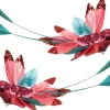 Intratuin kerstclip Avia kolibri rood / groen 18 x 10 x 5 cm 2 stuks