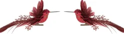 Intratuin kerstclip Avia kolibri rood 16,5 x 8,9 x 5,5 cm 2 stuks