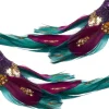 Intratuin kerstclip Avia vogel paars / goud 16 x 17 x 8 cm 2 stuks