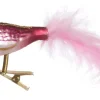 Intratuin kerstclip Bira vogel roze 15 x 8 x 5 cm 2 stuks