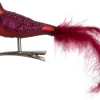 Intratuin kerstclip Bira vogel rood 15 x 8 x 5 cm 2 stuks