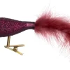 Intratuin kerstclip Bira vogel paars 15 x 8 x 5 cm 2 stuks