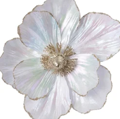 Intratuin kerstclip Bloda bloem wit D 16 H 16 cm