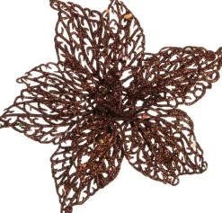 Intratuin kerstclip bloem bruin D 20 H 5 cm