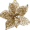 Intratuin kerstclip bloem goud D 20 H 5 cm