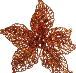 Intratuin kerstclip bloem oranje D 20 H 5 cm