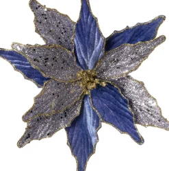 Intratuin kerstclip bloem Velvet paars 15 x 0,5 x 25 cm